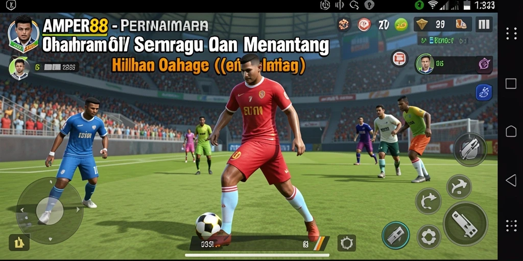 Tangkapan layar gameplay olahraga dengan aksi seru dari AMPER88.