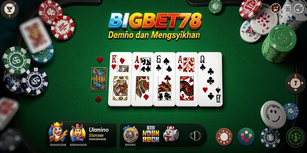 Screenshot gameplay BIGBET78 menampilkan aksi permainan Domino yang mendebarkan.