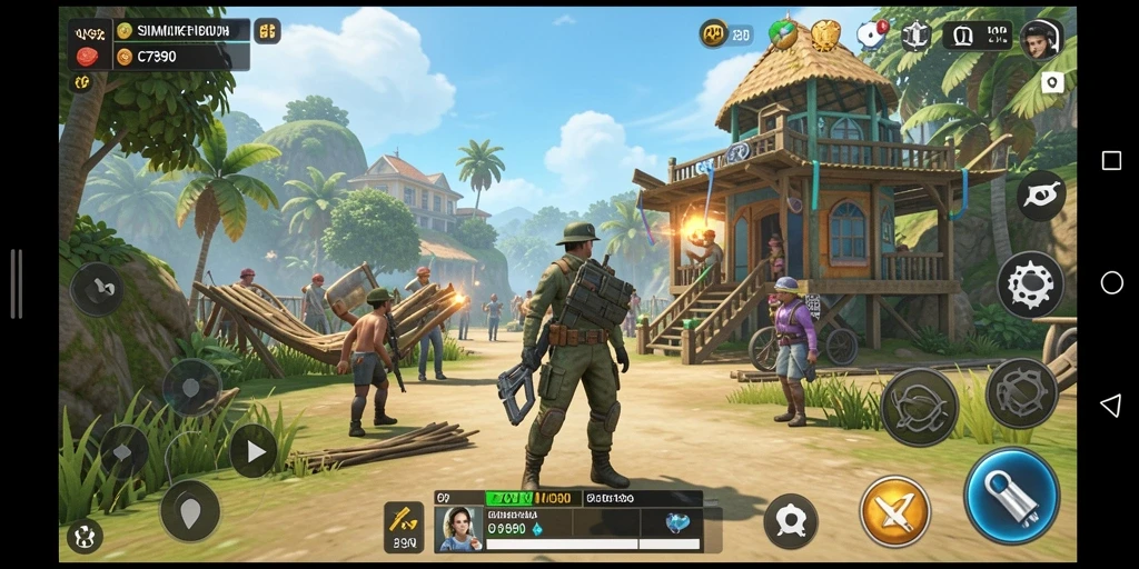 Screenshot C7890 menampilkan aksi gameplay simulasi yang mendebarkan.