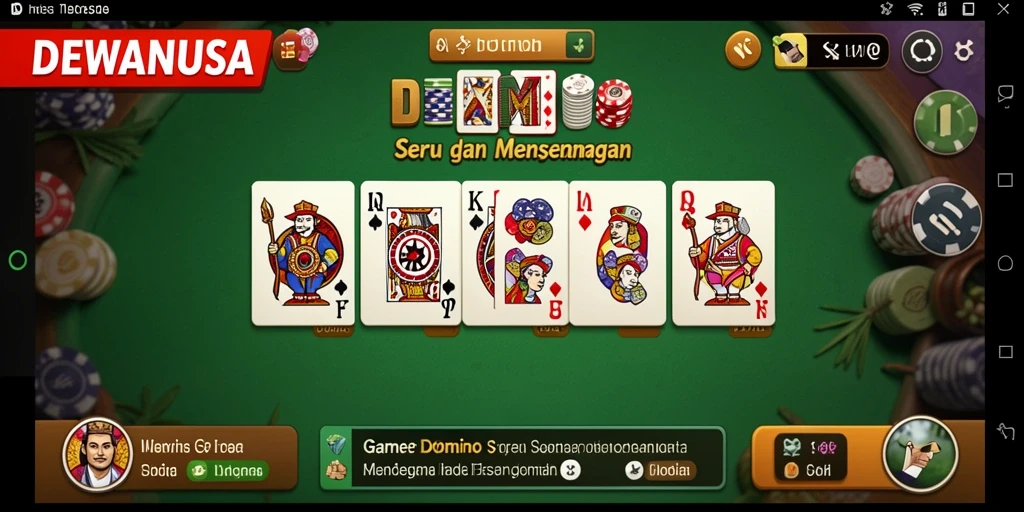 Tampilan gameplay seru dalam aplikasi DEWANUSA yang menarik.