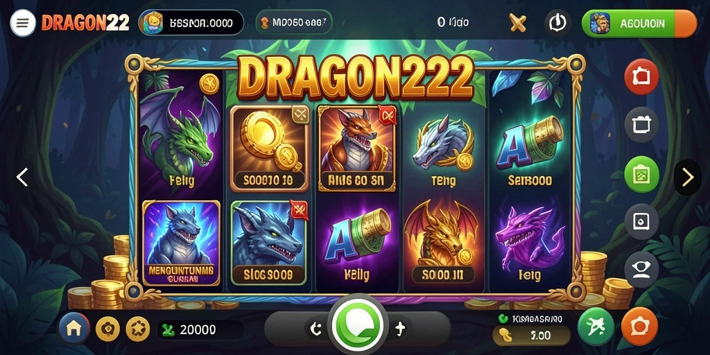 Screenshot utama DRAGON222 menunjukkan pengalaman bermain slot yang intens dan menyenangkan.