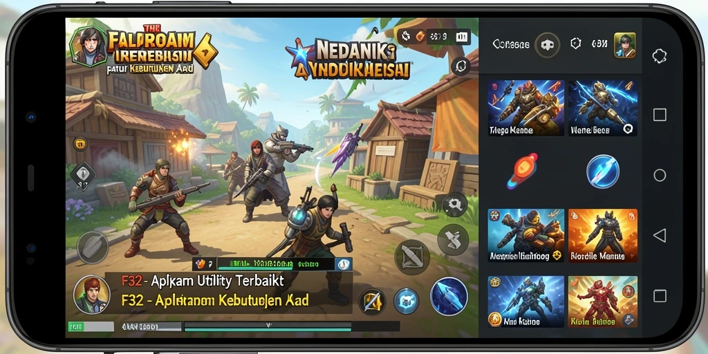 Screenshot F32 menampilkan berbagai fitur aplikasi Utility.