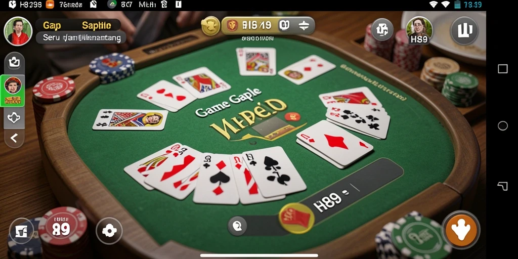 Tampilan gameplay Gaple yang seru dengan teman-teman.