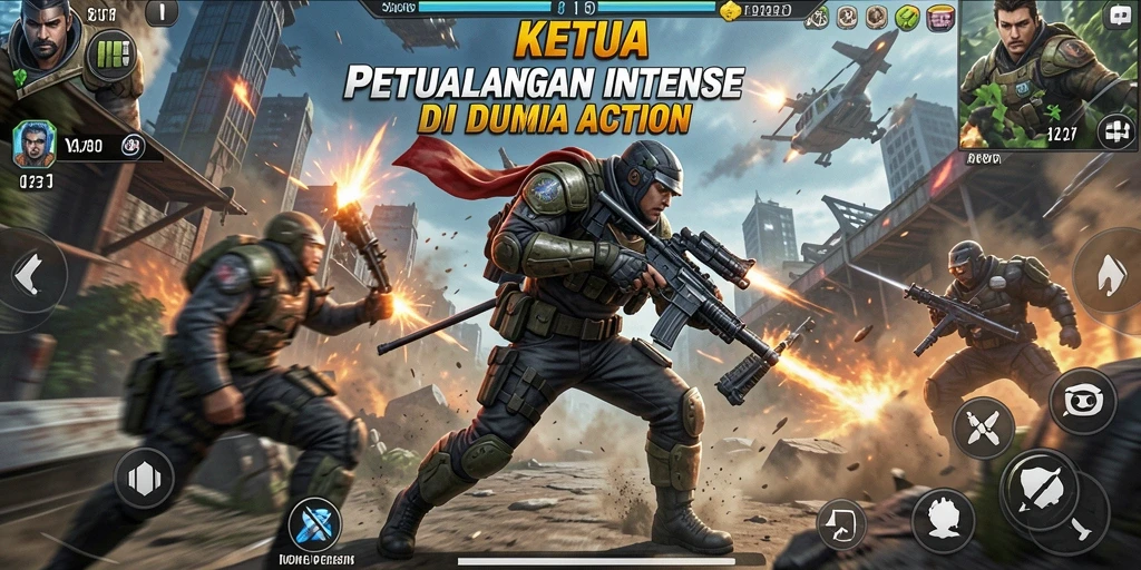 Tampilan seru gameplay KETUA dengan aksi mendebarkan.