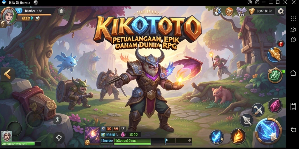 Screenshot gameplay KIKOTOTO menampilkan aksi pertempuran yang mendebarkan.