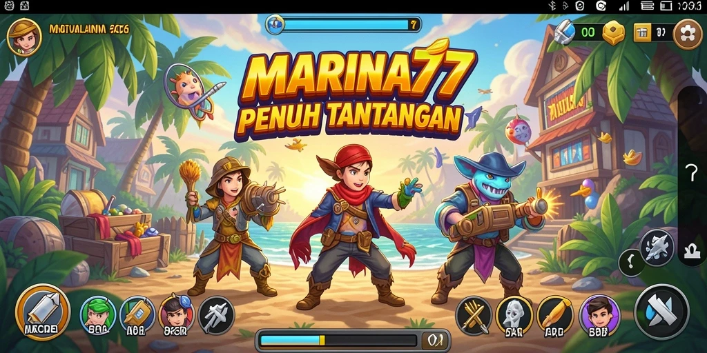 Tampilan gameplay menarik dari MARINA77 dengan aksi cepat dan penuh warna.