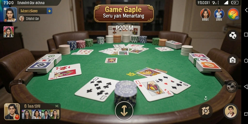 Gameplay seru P200M yang mengasyikkan saat bermain Gaple.