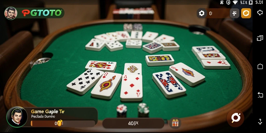 Tampilan gameplay Gaple yang menarik dan interaktif.
