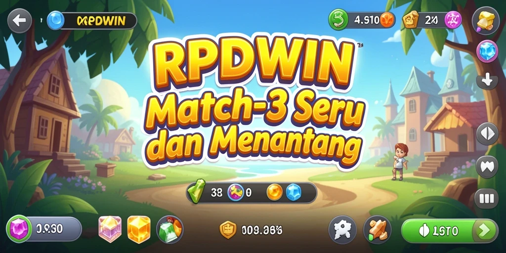 Screenshot gameplay RPIDWIN menampilkan momen seru mencocokkan item.