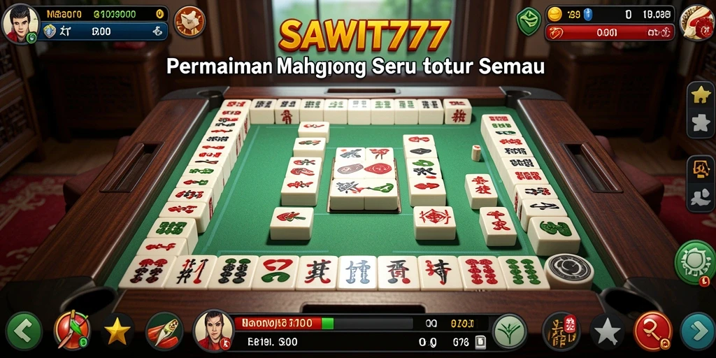 Tampilan gameplay yang menarik dari SAWIT777 saat bermain Mahjong.