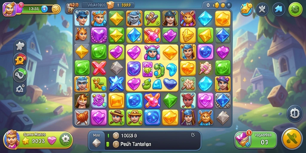 Screenshot gameplay seru dari VEGAS969, tunjukkan skill Match-3 Anda!