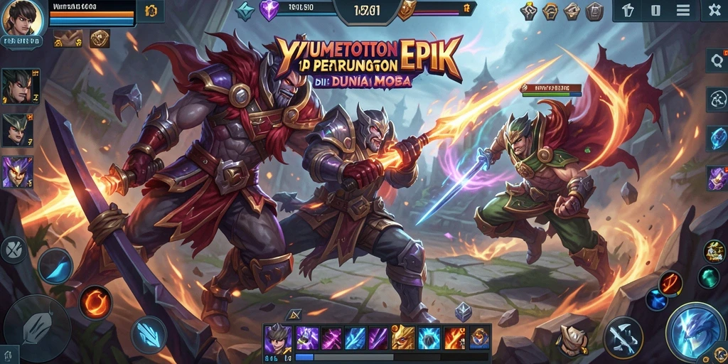 Screenshot gameplay YUMETOTO dengan aksi seru di arena pertempuran.